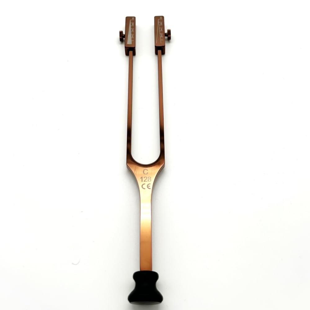 Stimmgabel nach Rydel Seiffer c128/c64 Hz - hochglanz kupfer mit gravierten Dämpfern