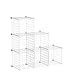 C&AHOME Wire Cube Storage, 6 - Cube Organizer Metal C Grids, Modular Shelves Units, Storage Bins Shelving, Closet Organizer, Ideal for Home, Office, Living Room, 36.6”L x 12.4”W x 36.6”H White