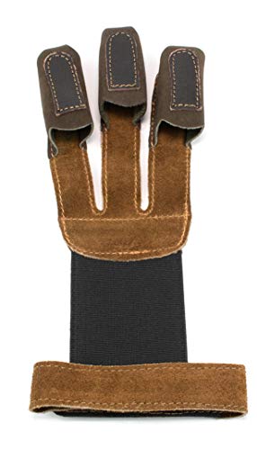 ALLNESS INC Three Finger Leather Archery Glove (X-Lagre)