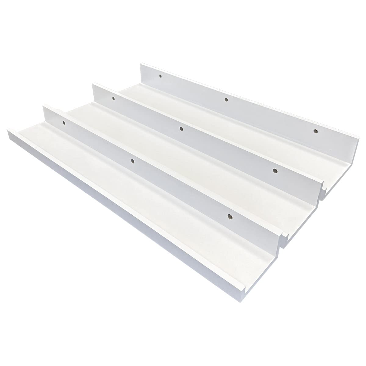 PrimoLiving 3er Set Wandregal Weiß - 90 cm Schweberegal Bilderleiste Set für Bilderrahmen Bücher Deko im Wohnzimmer Arbeitszimmer Badezimmer Küche Schlafzimmer P-14851