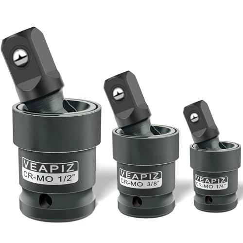 VEAPIZ 3Pcs Impact Universal Joint Socket Swivel Set