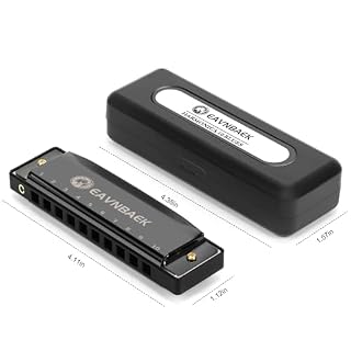 10 Holes 20 Tones Blues Harp Mouth Organ Harmonica, Diatonic Blues Harmonica Key of C, For Adults Student Beginners Professionals, with Hard Case and Cleaning Cloth (Black) - Les Beatles, Paul McCartney, John Lennon, RIngo Starr, George Harrison 10 Holes 20 Tones Blues Harp Mouth Organ Harmonica, Diatonic Blues Harmonica Key of C, For Adults Student Beginners Professionals, with Hard Case and Cleaning Cloth (Black) – Image 2