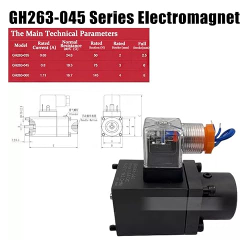 Bobine de solénoïde proportionnelle GH263-040 pour vanne hydraulique 0.8A - 3