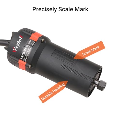 Weytoll Wood Router, 800W 30000r/min Router Tool, Multifunctional Electric Wood Trimmer Laminate Trimmer Slotting Trimming Grooving Machine for Woodworker Carpenter with 15pcs Milling Cutters 110V by Weytoll - Image 7