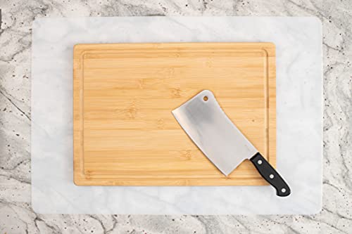 Image of GASARE, Set of 2, Extra Large, Thick, Silicone Mats for Kitchen Counter, Heat Resistant Mats, Countertop Protector, Non-Slip, Easy to Clean, 25 x 17 Inches x 1.4mm, White