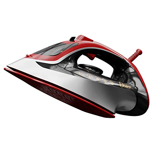Planchas, Kitchen Oster® Plancha de vapor roja con tecnología aerocerámica GCSTAC6951