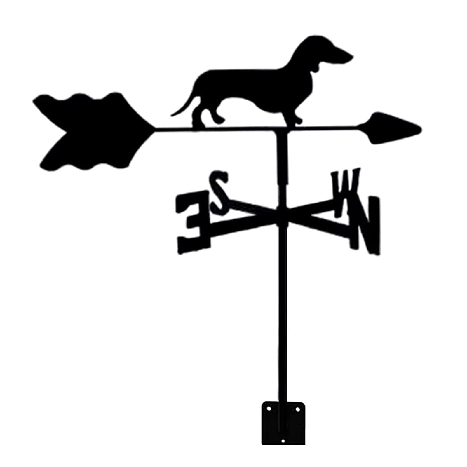 WIQUYBML Dog Weathervane Stainless Steel Weather Vane Wind Direction Indicator for Farm Garden
