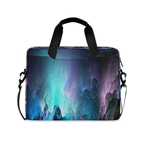 Blue Green Cloud Art Laptop Shoulder Bag Notebook Computer Handbag Sleeve Table Carrying Case Messenger Bags Fits 15.4 In for Yo