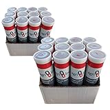 24 Grease Cartridges, Bulk Buy - 2 Boxes of 12, Red for high temperature and high pressure, EP2 Complex Lithium in 400g/14oz Cartridge, by Agri-Linc