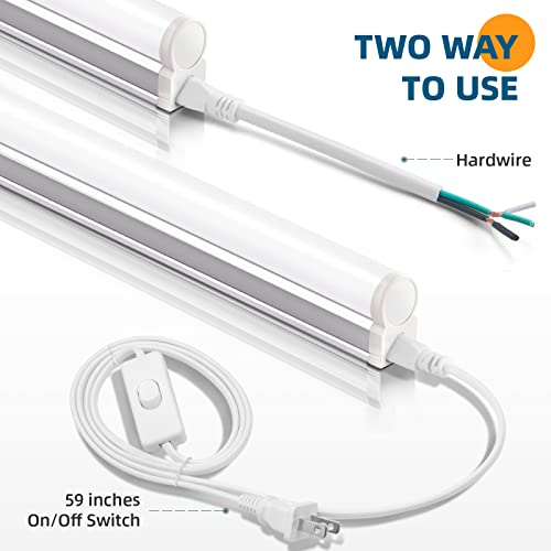 Barrina Led Shop Light, 4 Ft 2200Lm 4000K (Daylight Glow) T5 Fixture, Linkable Shop Lights, Strip Lights, Tube Lights For Garage Warehouse Workshop Basement, Etl Listed, Plug And Play, 8-Pack #TOP3