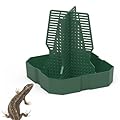 MiOYOOW Bearded Dragon Feeder, Reptile Feeder Box Anti-Escape Reptile Feeding Bowl for Lizard Gecko Bearded Dragon Frog Snakes