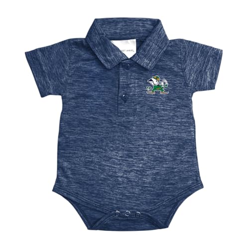 Image of Two Feet Ahead Space Dye Short Sleeve Golf Polo Baby Bodysuit Creeper Newborn Infants Sizes 0-3M-6M-12
