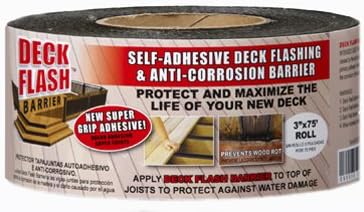 Cofair Deck Flash 3 in. W x 75 ft. L Self Adhesive Deck Flashing Black