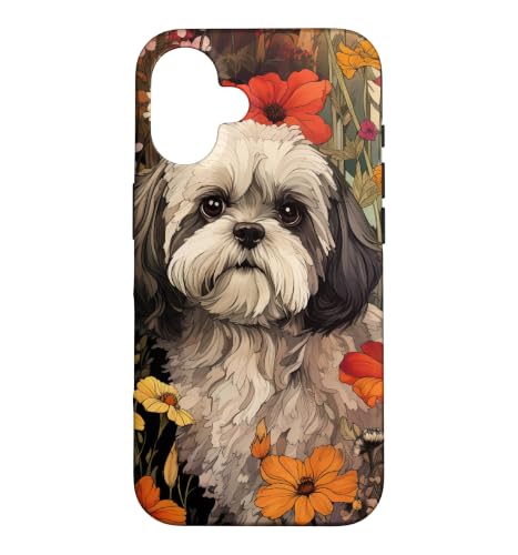 Shih Tzu in Wildflowers Shih Tzu Dog Lover Case for iPhone 16