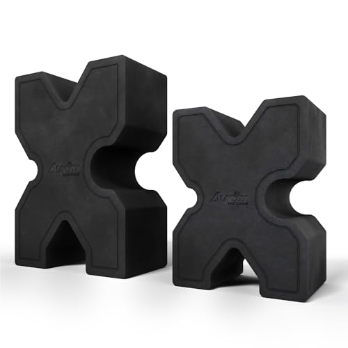 Atflbox 2 Apoyos de Rifle de Diferentes tamaños, Apoyos de Rifle Portátiles de Espuma con Velcro, Banco de Tiro Antideslizante para Estabilización de Disparo y Puntería