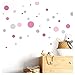 Little Deco Naklejka na ścianę 86 kropek do pokoju dziecięcego dziewczynki okręgi I różowy różowy szary I tatuaż ścienny kropki samoprzylepne zestaw naklejek na ścianę w kropki kolorowe samoprzylepne DL389