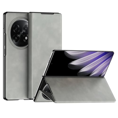 For Oppo Find N6 �p�t���b�v�J�o�[�A�I�[�����E���h�ی엎���h�~�P�[�X�A�����i�b�p���U�[�e�N�X�`���L�b�N�X�^���h�@�\�V�F��(Gray)