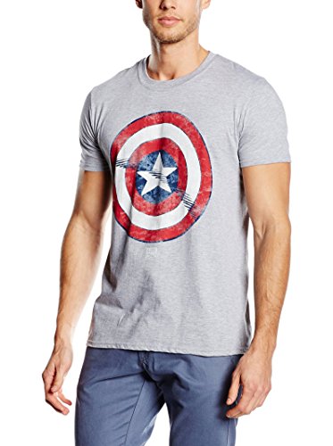 Marvel Camiseta Manga Corta Captain America Shield Gris M