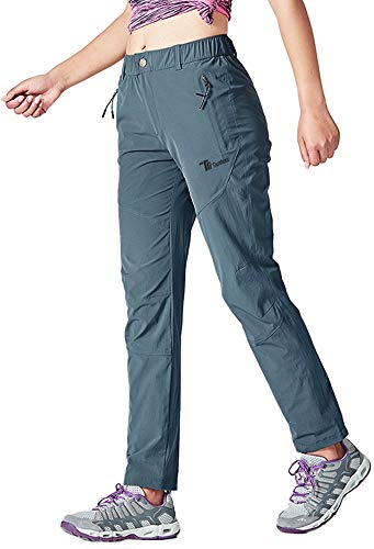 Rdruko Women's Hiking Pants Water-Resistant Quick Dry Outdoor Fishing Travel Walking Pants(Dusty Blue, Us L) #TOP1