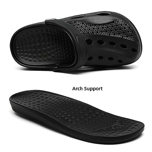 SOSOWHLTE Men's and Women's Arch Support Clogs Garden Shoes Slip-on Outdoor Beach Slippers with Removable Cushion Insole2