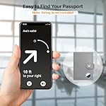 Genuine Leather Passport Holder, RFID Blocking Travel Wallet for Men/Women, Stylish Passport Cover with Airtag Slot, Durable Passport Wallet case travel essentials (Gray) - Image 4