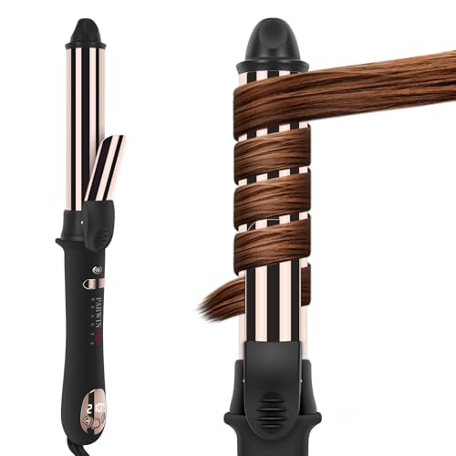 Rotating Curling Iron 32mm/1.25 inch Automatic Hair Curler for Big Curler Nano Titanium Coating Curling Tongs LCD Display Auto-Shut Off & Dual Voltage Negative Ion 120-210