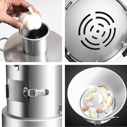 Whole Garlic Peeling Machine, Electric Garlic Peeler and Separator, Commercial Grade, 200W Power, 30kg/H Capacity, for Restaurants and Barbecues