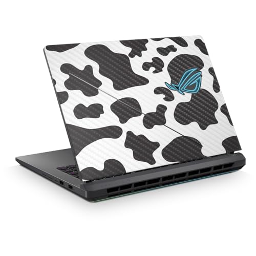 Carbon Fiber Laptop Skin Compatible with Asus ROG Strix G16 (2025) - Cow Print - Premium 3M Vinyl Protective Wrap Decal Cover - Easy to Apply | Crafted in the USA by MightySkins