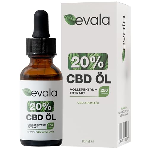 Preisvergleich Produktbild CBD Öl 20% - Vollspektrum & nachhaltige Herstellung - Laborgeprüft - Deutsche Qualität - 2000 mg Cannabidiol - 250 CBD Tropfen - Cannabidiol Tropfen aus CO2 Extraktion - CBD Oil - 10 ml Cannabisöl