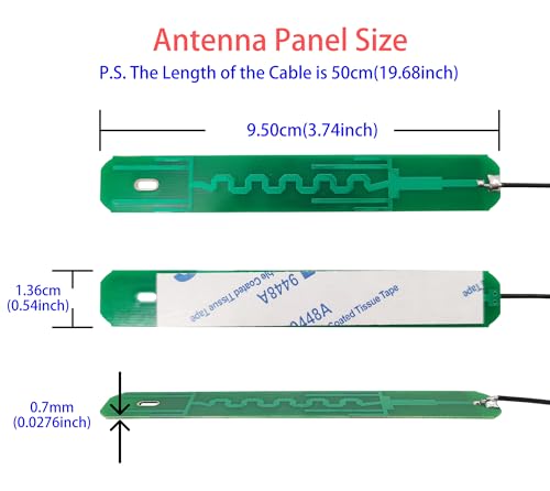 Image of Internal Laptop WiFi Antenna 8dBi Dual-Band Mini PCIe U.FL MHF1 Cable 50cm | 2.4GHz 5.8GHz, PCB design, UFL Connector. Mini PCIe wifi card antenna only-not for M.2 /NGFF