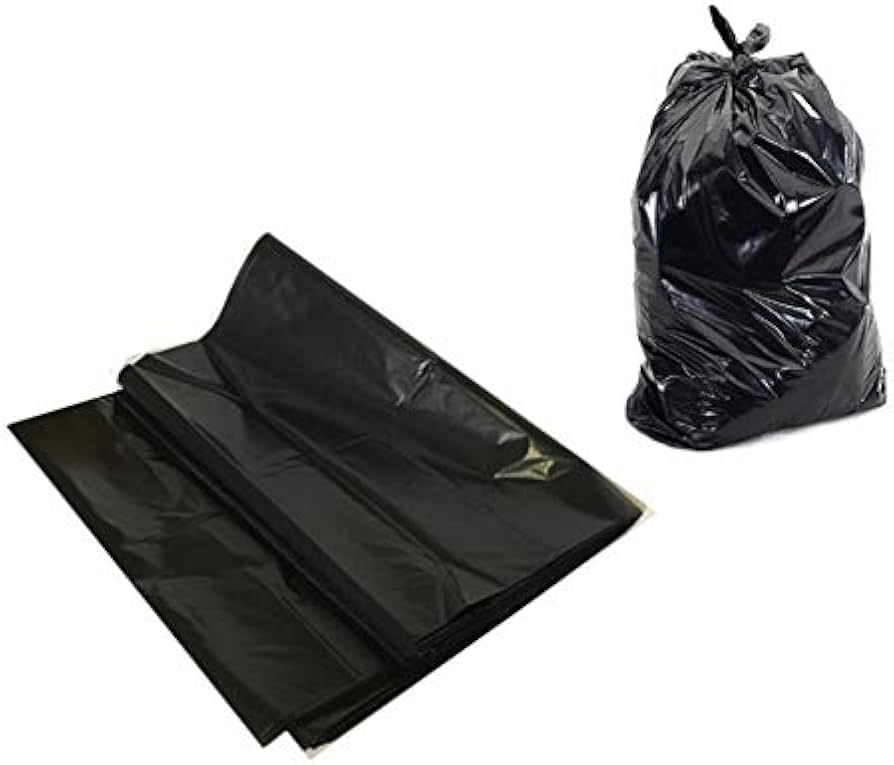 PZ 50 SACCHI SUPER RESISTENTI PER IMMONDIZIA CM 80 X CM 120 IN POLIETILENE PER SPAZZATURA E RACCOLTA DIFFERENZIATA PLASTIC BAGS BLACK (PZ 150)