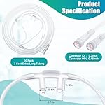 Anglechic 10 Pack 7Ft Adult Oxygen Nasal Cannula, Soft Oxygen Tubing for Adult, Cannula Nasal Tubing with Soft Curved Nose Piece, High Flow Lightweight Tube(Transparent) - Image 2