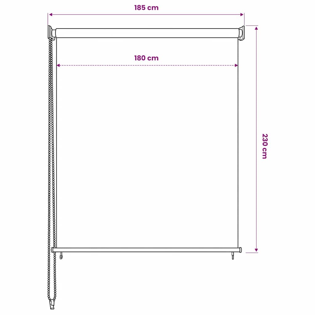 vidaXL Store Roulant d'extérieur 185 (l) x 230 (H) cm Anthracite