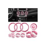 Polodunn for Nissan Sentra Accessories 2020-2025, 12pcs Trim Set - Air Conditioning, Volume Tune Knob Covers, Air Vent Outlet Covers/Rings, Push Start Button Cover/Ring (Pink)