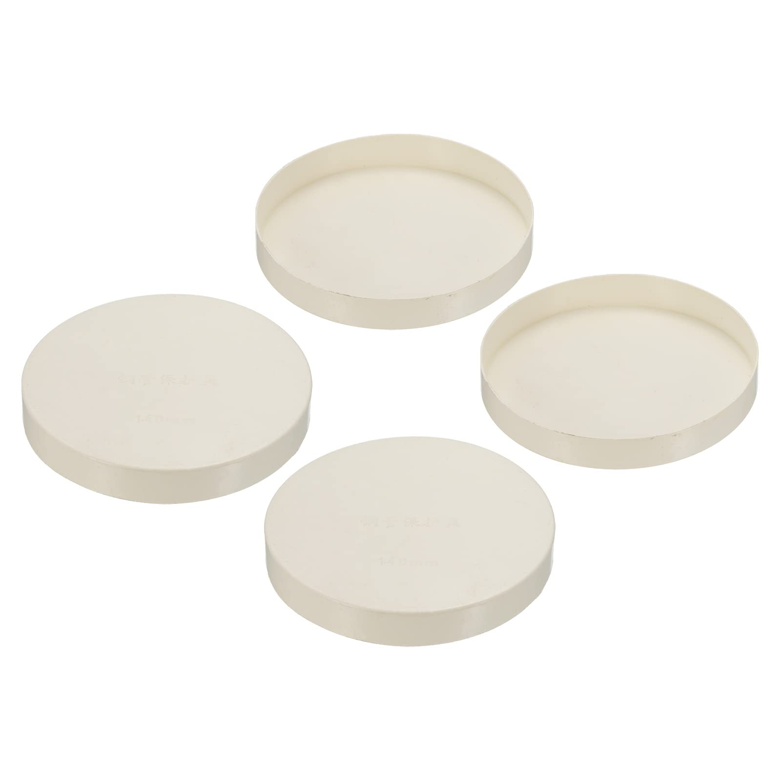 Tapón de extremo de tubo de PVC de 5.5 pulgadas blanco para muebles y bricolaje (paquete de 4)
