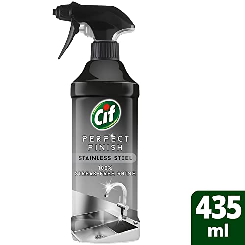 Image of Cif Perfect Finish Stainless Steel Streak-Free Cleaning Spray - 435ml Bottle
