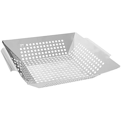 OUTSET 76163 Grillpfanne mit abnehmbarem Griff, antihaftbeschichtet Grillwok quadratisch 12.25 x 13.5 x 3 inches Grillwok quadratisch Cover