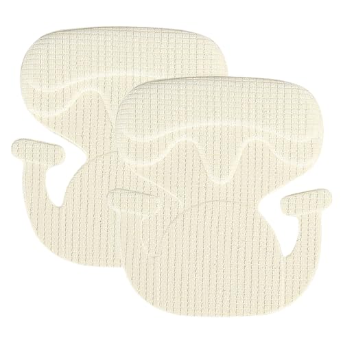 Almohadillas para el talón, inserciones de forro, protectores de elefante suave, ajuste cómodo y acolchado, almohadillas de talón para zapatos sueltos, caminar, burbujas, resbalones, 2 pares, beige