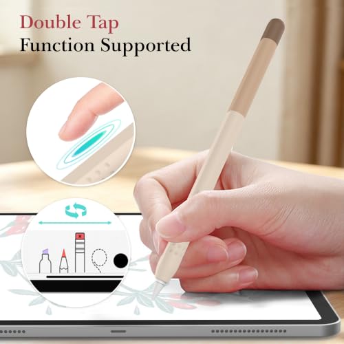 Image of Delidigi for Apple Pencil Pro (2024) & Apple Pencil 2nd Generation Case | 2 Pack Gradient Color Design Silicone Sleeve Cover, Comfortable Grip, Magnetic Charging Compatible, Double Tap Support