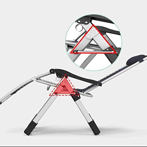 Chaise inclinable pliante zéro gravité en textilène avec structure réglable