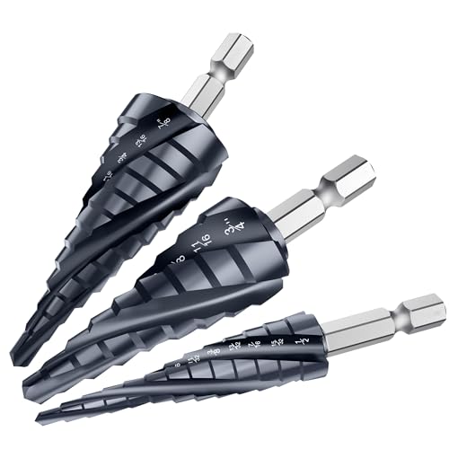 M35 Four-Flute Step Drill Bit Set (1/8"-7/8")