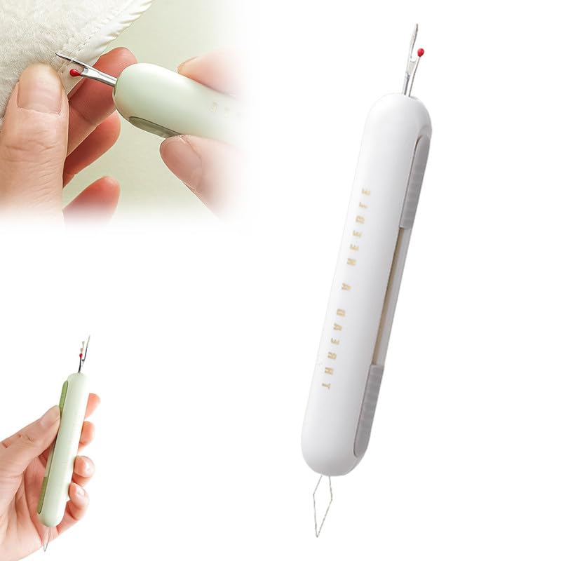 Image of 2 in 1 Needle Threader Seam Ripper, 2024 New Needle Threaders Seam Rippers for Sewing, Upgraded Threading and Seam Remover Seam Ripper Tool for Sewing Crafting Knitting Thread(Grey 1pcs)
