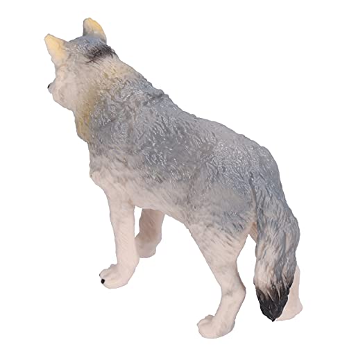 Modelo Lobo da Vida Selvagem, Texturas Moldadas Únicas Modelo Lobo Plástico para Crianças Brinquedo