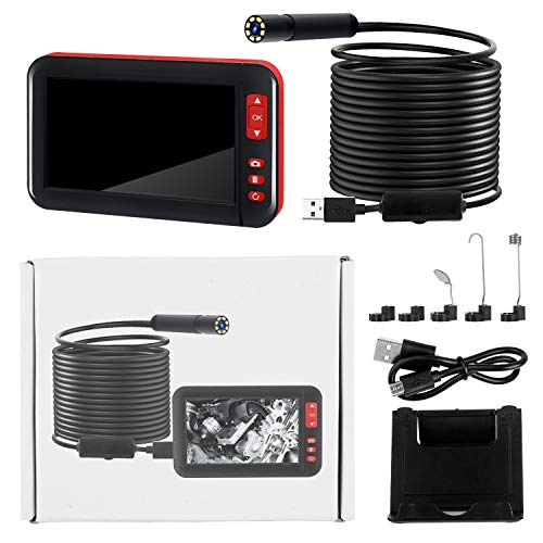 HD wasserdichter Automonitor, Riloer 4,3 1080P LCD-Bildschirm Endoskop-Inspektions-Endoskop-Kamera, Plug-and-Play-IP68-wasserdichte Industrieendoskope