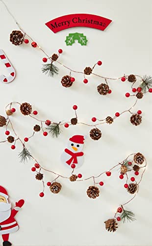 SZAMBIT 2M 20 Led Natal Pinha Sinos Corda de Luzes Ao Ar Livre Fio de Cobre Guirlanda de Luz de Fada