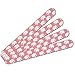 White Elephant Pattern Pink Double-Sided Nail File Emery Board Set 4 Pack
