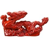 Dragon chinois : la décoration de bureau en forme de dragon symbolise la richesse et la prospérité. délicate et décorative, cette figurine en bois représente un dragon pour le nouvel an chinois