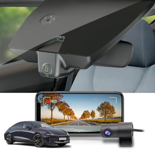 Fitcamx Dashcam Car Front and Rear 2160P+1080P Suitable for Hyundai IONIQ 6 2023-2025 Right-hand drive (Has Auto Dimming Mirror), OEM 4K UHD Video WiFi, Loop Recording, WDR, Plug&Play, 128GB Card