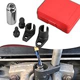 Lonuxi O2 Sensor Socket, Oxygen Sensor Socket Set Wrench Remover Tool and Thread Chaser Set, Automotive Tool O2 Sensor Socket Set for Removing and Install Oxygen Sensors, Car Accessories