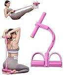 Multifunction Pedal Resistance Bands with Handles - 4 Tube Pedal Ankle Puller, Foot Pedal Resistance Band for Full Body Workout, Elastic Resistance Bands for Home Gym, Tummy Exercise, Fitness Band